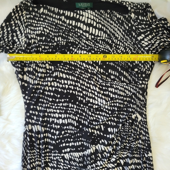 Ralph Lauren Elegant Black and White Patterned Dress - Picture 10 of 13